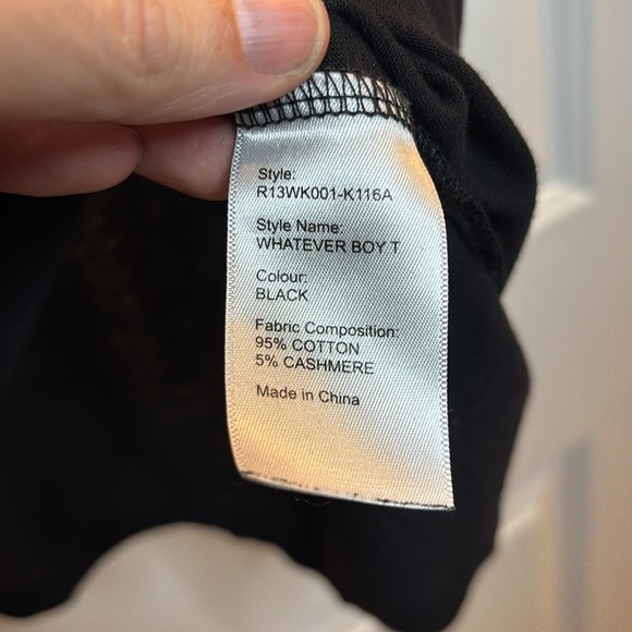 EUC R13 Women’s Black Whatever Boy T-Shirt size Small - Picture 3 of 7